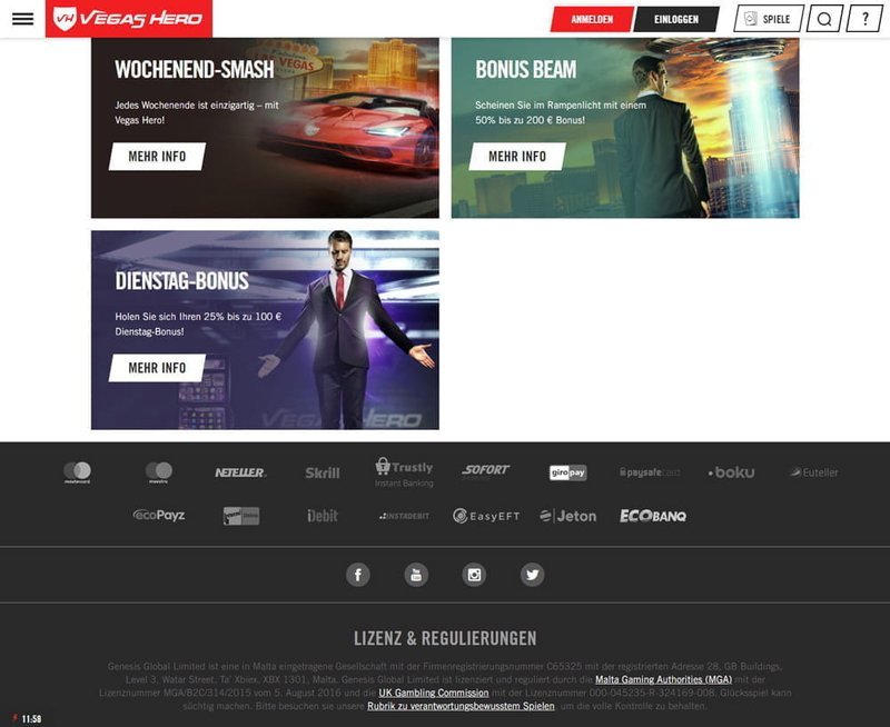 Best vegas hero casino uk in United Kingdom